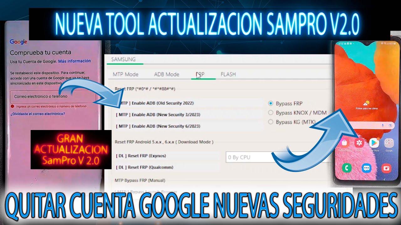FRP SAMSUNG NEW TOOL SAMPRO V2.0 REMOVE GOOGLE ACCOUNT FRP SAMSUNG NEW TOOL SAMPRO V2.0 REMOVE GOOGLE ACCOUNT