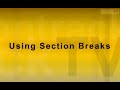 How to use Section Break in Microsoft Word 2010 (Online Tutorials)