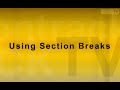 How to use Section Break in Microsoft Word 2010 (Online Tutorials)