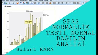 Spss Normalli̇k Testi̇, Normal Dağilim - Kolmogorov Smirnov, Shapiro-Wilk Testleri Skewness-Kurtosis