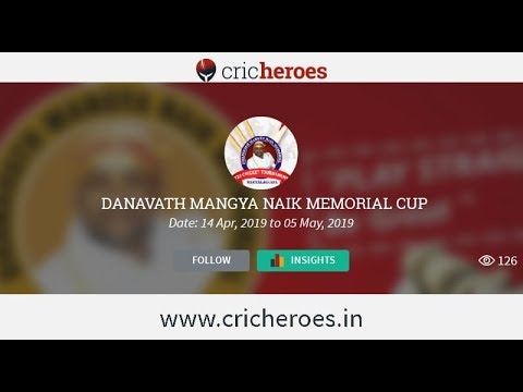 Dhanavath mangya naik memorial cup state level t20 cricket tournament 2nd- 16-04-2019