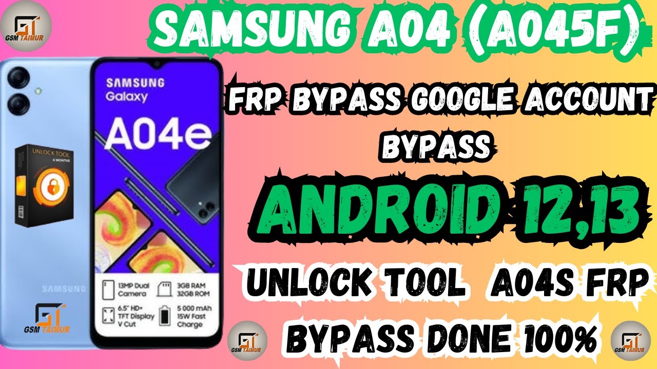 Samsung A04 (sm-a045f) FRP Google Account Bypass Android Samsung A04 (sm-a045f) FRP Google Account Bypass Android