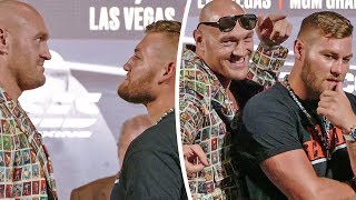FUNNY!! FACE to FACE in Las Vegas - Tyson Fury vs. Tom Schwarz | Heavyweight Boxing