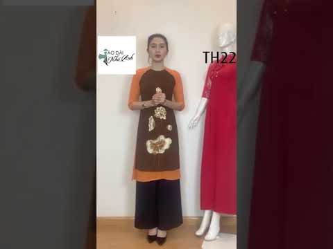Áo Dài đi chùa - Áo Dài cách tân - Livestream Áo Dài nâu