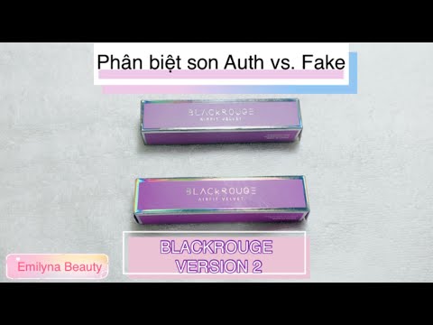 Phân biệt son auth vs. son fake Black Rouge Ver 2 A12 đỏ đất đẹp tuyệt | Emilyna