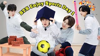 BTS Enjoy Sports DAY // Part 1 // Real Hindi Dub // Run Ep.2023