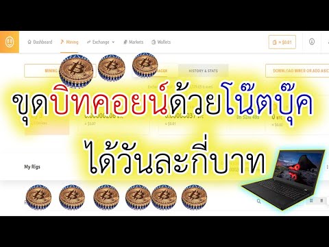 ขุดบิทคอยน์ด้วยโน๊ตบุ๊คได้วันละกี่บาท