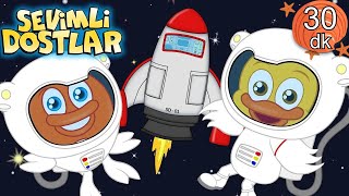 Astronot Şarkısı 🧑🏼‍🚀 🚀 ile 30 dk Sevimli Dostlar Bebek Şarkıları | Çocuk Şarkıl