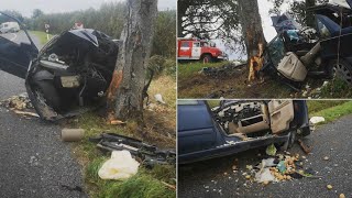Šiurpūs Vaizdai Iš Avarijos Netoli Šilutės Du Jaunuoliai Žuvo, Tračias Komoje