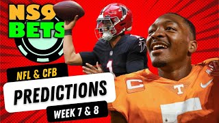 Week 8 College Football and Week 7 NFL Betting Predictions | NS9BETS