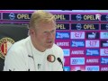 Koeman is fel op de persconferentie voor Vitesse-Feyenoord
