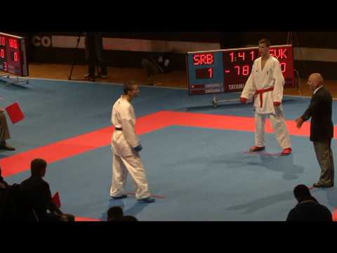 2009 WKF Jr Worlds -21 Men -78 Kg Aka Slovakia vs Ao Serbia