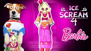 Мороженщик 4  Это Барби 🍦Ice Scream 4 🍦Смешные Моменты + Прохождение