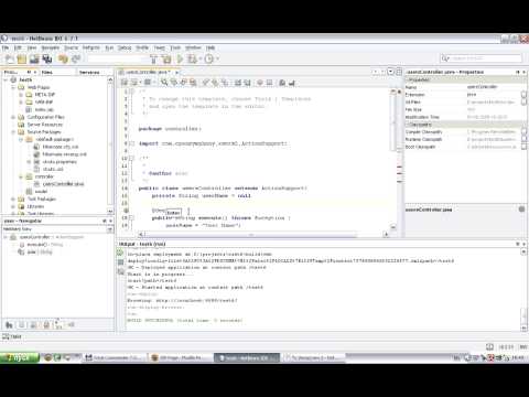 Create new application in NetBeans IDE with Struts 2 Framework and Hibernate 