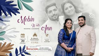 Mobin Ann Wedding Ceremony 20 - 10- 2025 Osthathios Live Media