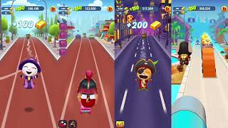 Speedrun Angela, Tom, Ginger, Ben - Talking Tom D Run Gameplay