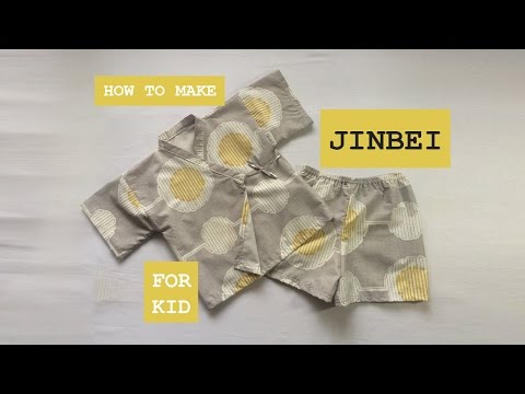 DIY _ Sewing Jinbei _ Kimono for kid _ May áo kimono đơn giản cho bé