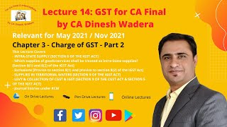 GST for CA Final & CA Intermediate - Lecture 14 - Unit 3 Charge of GST - Part 2