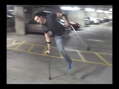 Amputees: How to run on crutches
