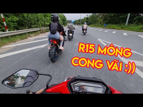 Winner X gặp bác Yamaha R15 V3 chở gái chạy quá ghê