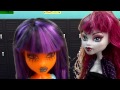 Monster High Draculaura CAM Ghoul Drama Clawd Wolf  Doll Playing Video Cookieswirlc