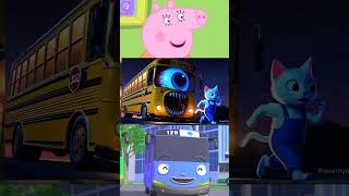 Peppa Pig Scary Vs School Bus Monster Vs Tayo The Little Bus Coffin Dance Tiles Hop Edm Rush