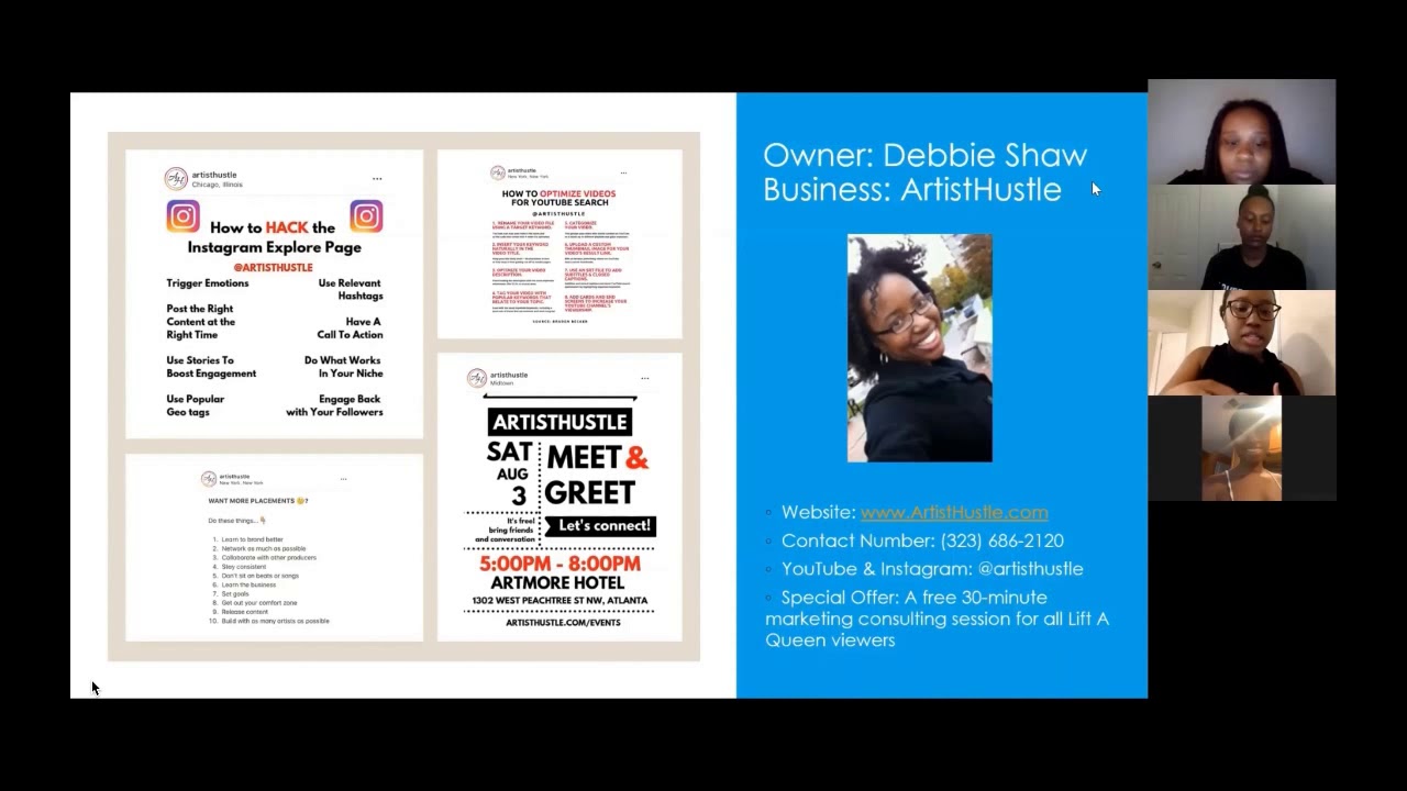 Lift A Queen Interviews ArtistHustle Founder Debbie-Ann Shaw