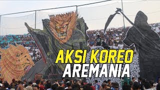 AKSI KOREO AREMANIA SAAT AREMA FC MENJAMU PERSEBAYA