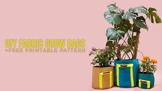 DIY Fabric Grow Bag (FREE PRINTABLE PDF SEWING PATTERN) (Easy Sewing Project)