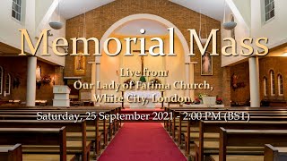 Memorial Mass for UK based Grenadian victims of Covid-19 - 25th Sept 2021 - 2:00PM (BST)