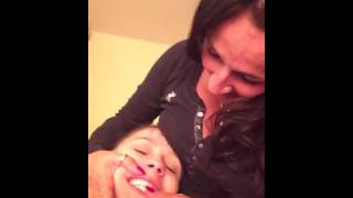 Mum Trying To See Whats In My Mouth So I Bit Her