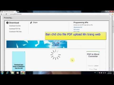 Chuyển PDF sang Word online