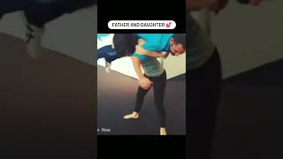 Daughter Lift Carry Her Father So Easily