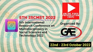 Conference 5Th Ircmst 2022 Siti Zaidah Turmin