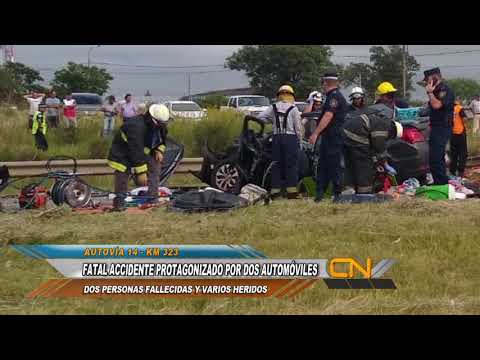 Un fatal accidente tuvo al menos dos muertos en la Ruta Nacional 14