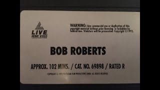 Bob Roberts 1992 1993 Vhs Opening