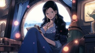 Reading Night W Nico Robin On The Thousand Sunny Rain & Seashore One Piece Asmr Nijisounds