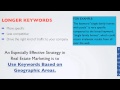 Realtor Tech Tip: How to Improve Your Website Ranking, Part II - Long Tail Keywords