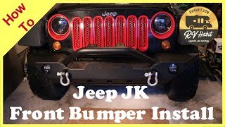 GSI Jeep Wrangler JK Front Bumper and LED Fog Lights Install & Review