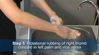 6-step hand cleaning technique