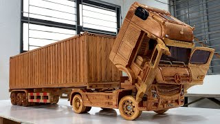 2023 Mercedes-Benz Actros Tractor Truck made of the beautiful wood by skilful Vi