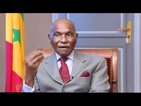 Morgan Palmer en itw avec le président Abdoulaye Wade