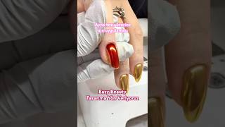 Easy Beauty Nail Art Tasarımı Ayna Tozu İnci Tozu Üzerine Kalıcı Oje Uygulaması.