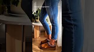 Stay Cosy In Style Platinum Tie Platform Ugg Slippers By Ugg Originals