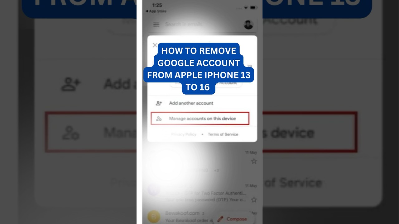 how to remove google ( Gmail )account from apple iPhone how to remove google ( Gmail )account from apple iPhone