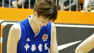 A handsome women basketball player