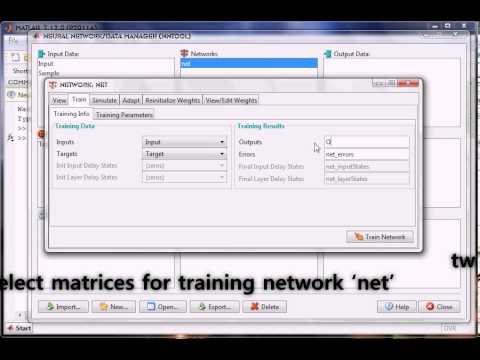 developing neural network in matlab method2 nntool network layer