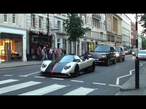 Pagani Zonda Cinque Roadster Furious Revs Hard acceleration