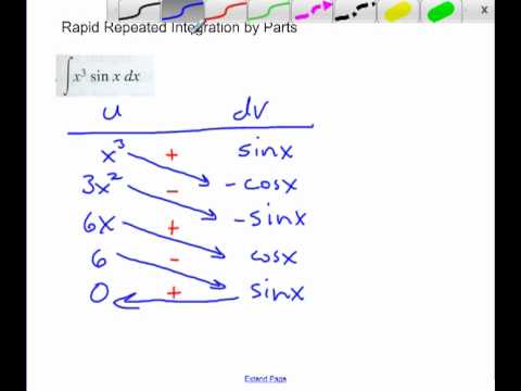 tabular method for repeated integration by parts tabular method for repeated integration by parts