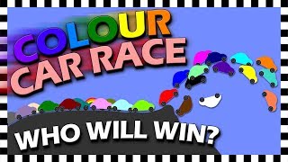 24 Colour Cars Race - Algodoo Car Race